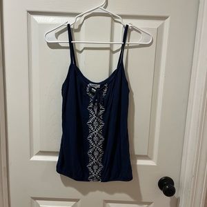 Blue with white detail old navy tank top